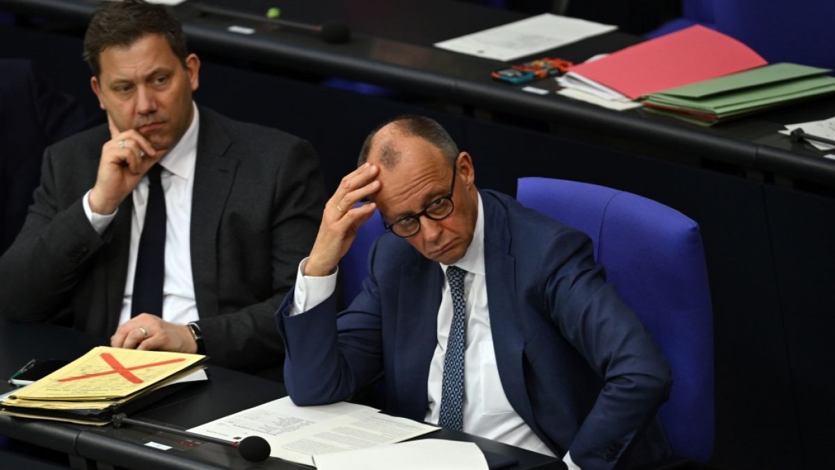 Friedrich Merz im Alarm-Modus: Nach dem Wahldebakel der SPD in Rheinland-Pfalz soll der Bundeskanzler die schwarz-rote Bundesregierung in Gefahr sehen. (Foto)