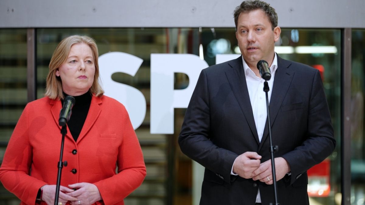 Lange Gesichter bei den SPD-Chefs B&auml;rbel Bas und Lars Klingbeil: Dass die Sozialdemokraten tief in der Krise stecken, haben aktuelle Umfrageergebnisse mit neuen Details untermauert. (Foto)