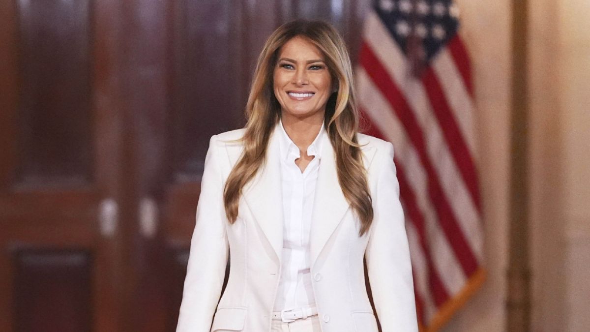 Melania Trump strahlte bei ihrem Auftritt. (Foto)