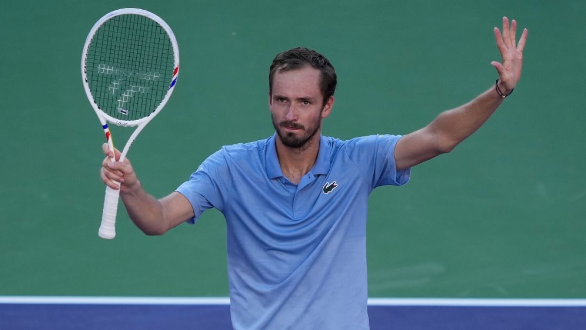 Der Russe Daniil Medvedev jubelt nach seinem Sieg, am 14.03.2026. (Symbolbild) (Foto)