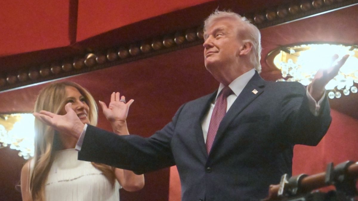 Melania und Donald Trump wurden bei einer Veranstaltung auch mit Buhrufen empfangen. (Foto)