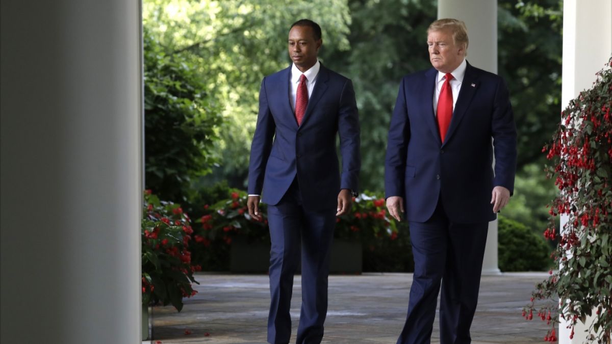 Tiger Woods und Donald Trump sind gut befreundet. (Foto)