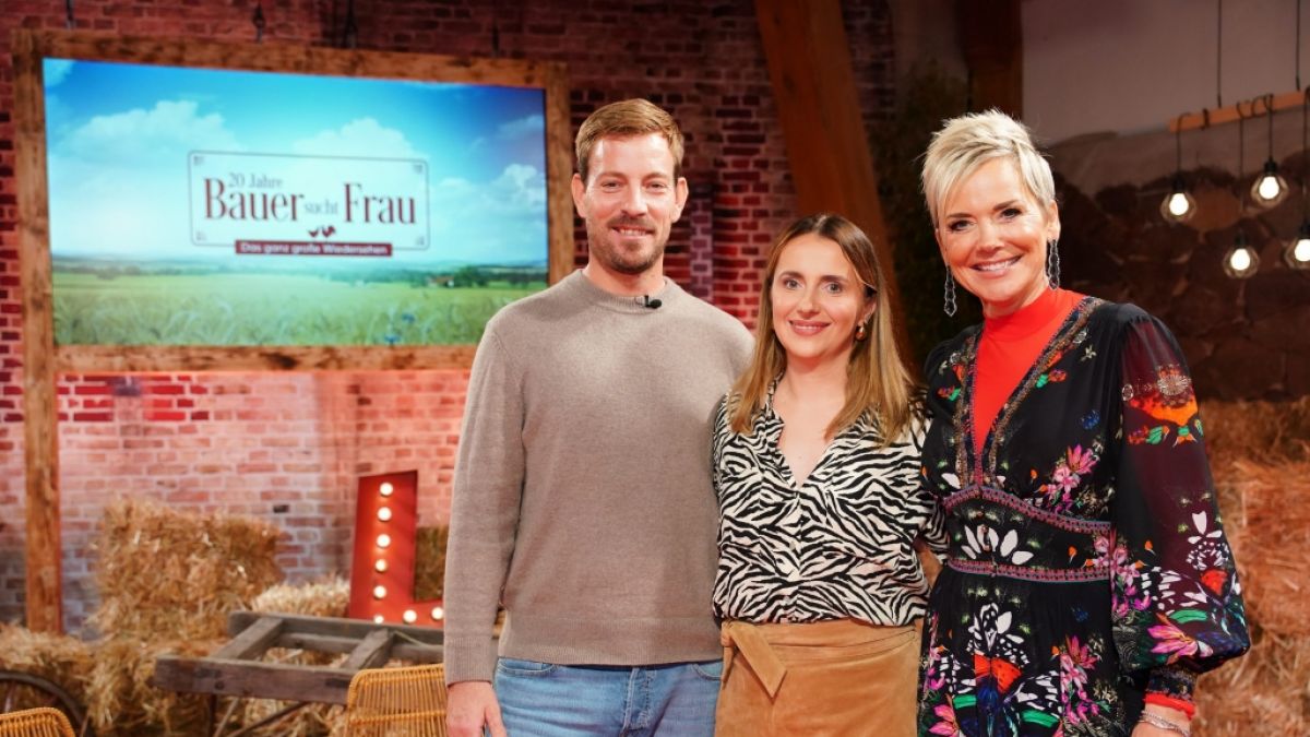 Bauer Gerald und Frau Anna Heiser zusammen mit Inka Bause. (Foto)