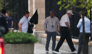 US-Präsident Donald Trump erreicht das Weiße Haus nach einem Besuch im Trump National Golf Club.