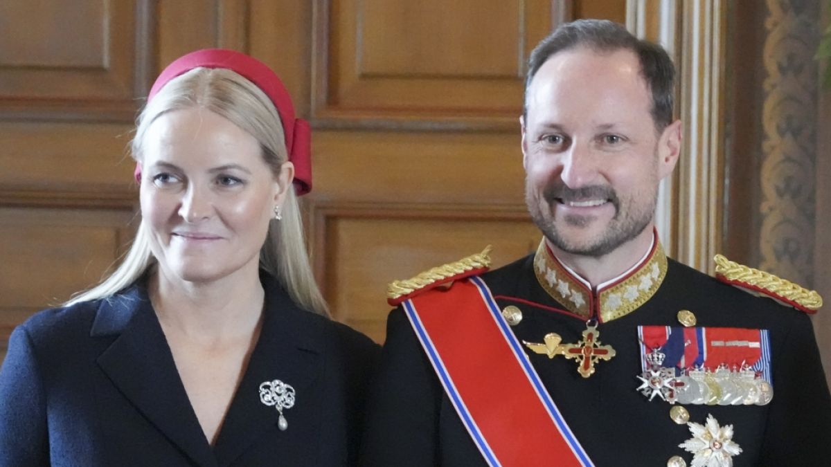 Kronprinz Haakon (r) von Norwegen und Kronprinzessin Mette-Marit. (Foto)