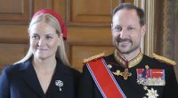 Kronprinz Haakon (r) von Norwegen und Kronprinzessin Mette-Marit.