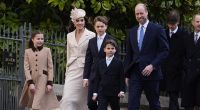 Prinzessin Kate, William und die Kinder besuchen den Ostergottesdienst in der St. George's Chapel in Windsor Castle.