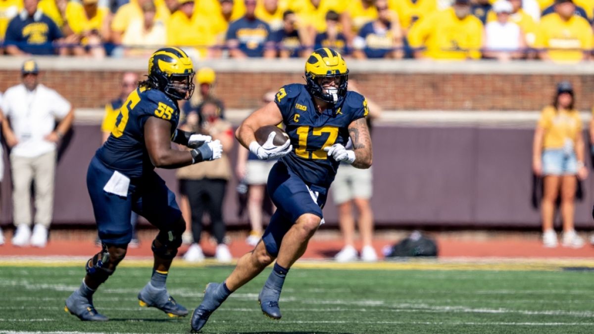 Das Football-Talent Marlin Klein spielte f&uuml;r die Michigan Wolverines und wird nun am NFL-Draft teilnehmen. (Foto)