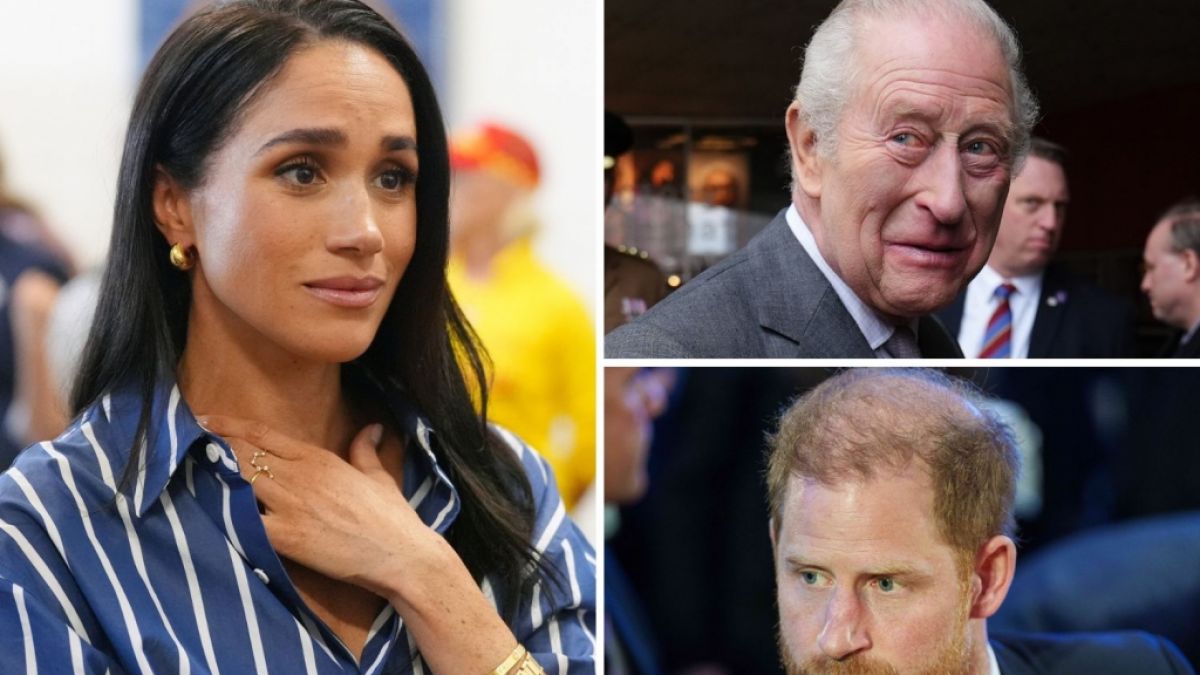 Meghan Markle, K&ouml;nig Charles III. und Prinz Harry sorgten diese Woche daf&uuml;r, dass in den Royals-News eine Schlagzeile auf die andere folgte. (Foto)