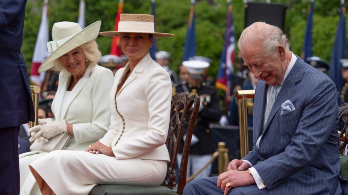 Beim Abschied am Wei&szlig;en Haus bat Melania Trump den K&ouml;nig um einen pers&ouml;nlichen Gefallen. (Foto)