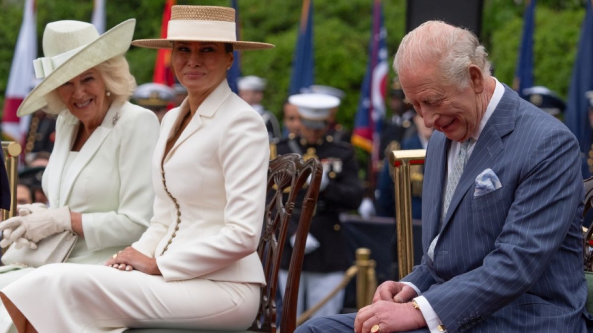 Beim Abschied am Wei&szlig;en Haus bat Melania Trump den K&ouml;nig um einen pers&ouml;nlichen Gefallen. (Foto)