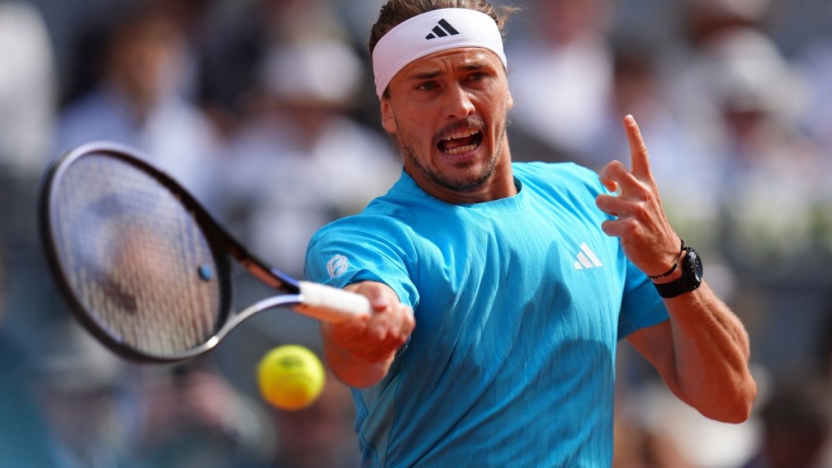 Tennis: ATP-Tour - Madrid, Einzel, M&auml;nner, Finale, Zverev (Deutschland) - Sinner (Italien). Alexander Zverev in Aktion am 03.05.2026. (Symbolbild) (Foto)