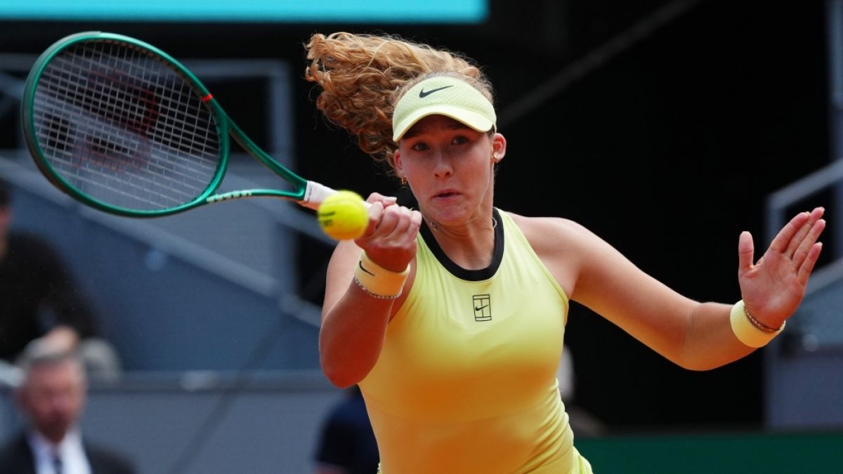 Tennis: WTA-Tour, Einzel, Damen, Finale, Andreeva - Kostjuk (Ukraine). Mirra Andreeva in Aktion am 02.05.2026. (Symbolbild) (Foto)