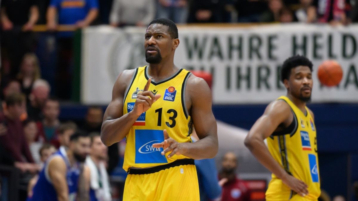 Yorman Polas Bartolo im Trikot der Riesen Ludwigsburg (Archivbild, 2024). (Foto)