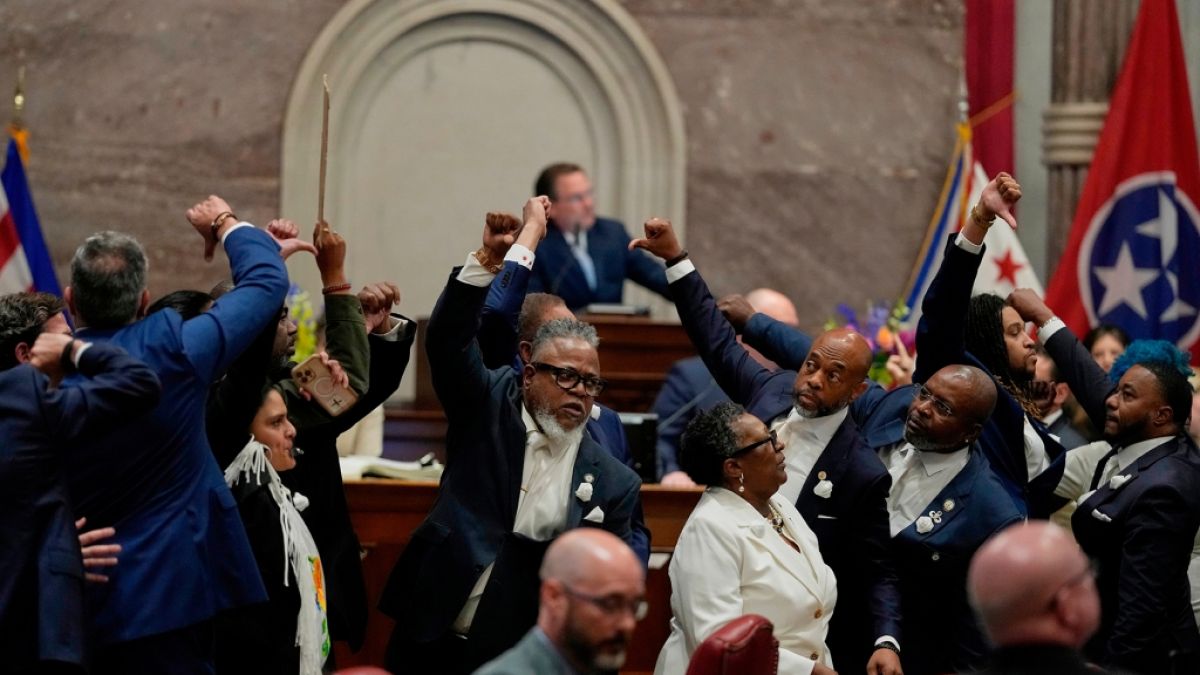 Tumulte im Repr&auml;sentantenhaus des US-Bundesstaates Tennessee bei der Abstimmung &uuml;ber neue Wahlkreisgrenzen. (Foto)