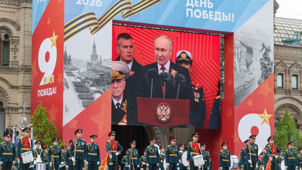 Wladimir Putin hat in seiner Rede am "Tag des Sieges" eine unverhohlene Kampfansage gemacht. (Foto)