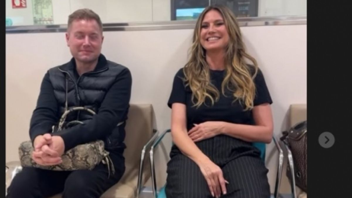 Heidi Klum verletzt im Krankenhaus. Das L&auml;cheln ist ihr dennoch nicht vergangen. (Foto)