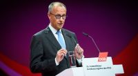 Bundeskanzler Friedrich Merz spricht beim 23. Ordentlichen Bundeskongress des Deutschen Gewerkschaftsbundes (DGB) im Estrel Congress Center.