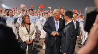 Bei seiner Ankunft in Peking machte Donald Trump keine besonders gute Figur.