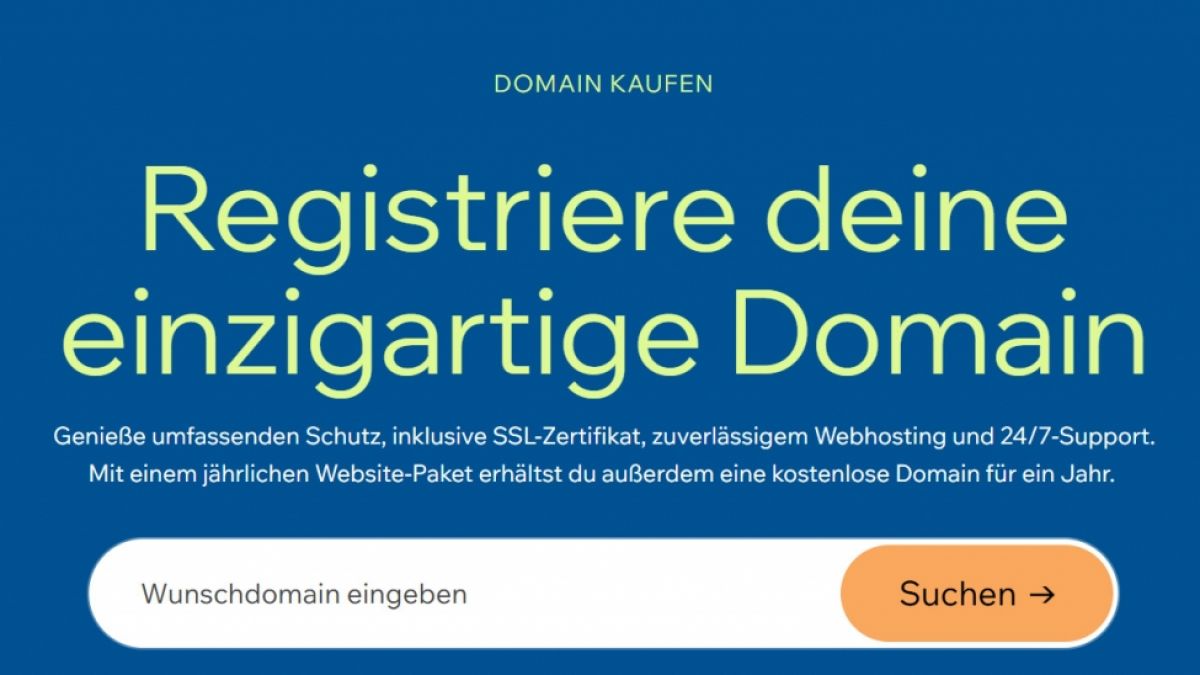 Bei Wix.com k&ouml;nnen Sie ganz einfach Domains kaufen und verwalten. (Foto)