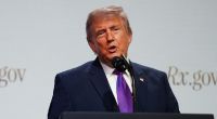 Donald Trump während seiner Ansprache im Weißen Haus.