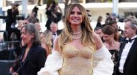 Heidi Klum in einer Robe von Designerin Monique Lhuillier.