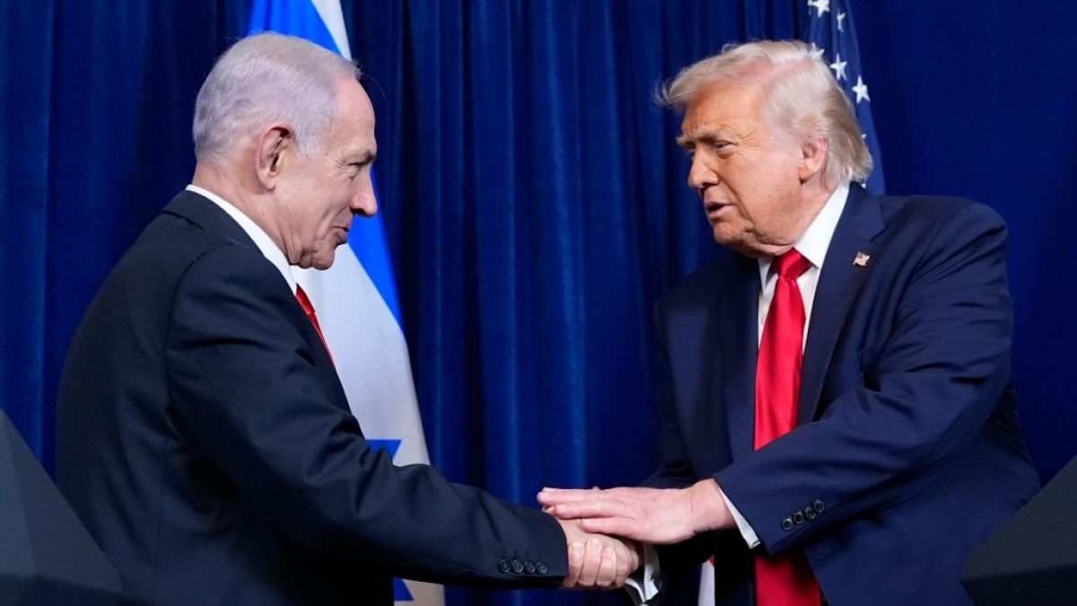 Donald Trump und Benjamin Netanjahu haben unterschiedliche Ansichten &uuml;ber die Friedensverhandlungen im Iran-Krieg. (Foto)