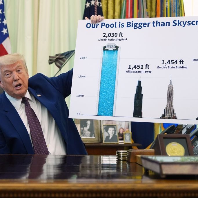 Donald Trump blamierte sich mit seiner unpassenden Schautafel.