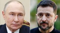 In einem Offenen Brief wendet sich der ukrainische Präsident Wolodymyr Selenskyj (r.) an Kremlchef Wladimir Putin (l.).