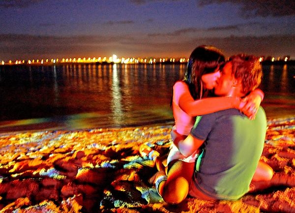 Sommer Der Liebe Auf Dem Strand Mit Kunst Sex Im Freien