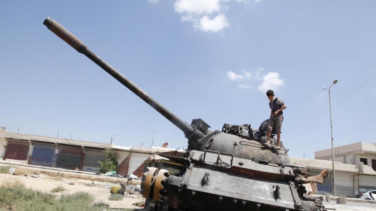 Regierungstruppen starten am 28. Juli 2012 eine Großoffensive gegen die Rebellen in der Metropole Aleppo. (Foto)