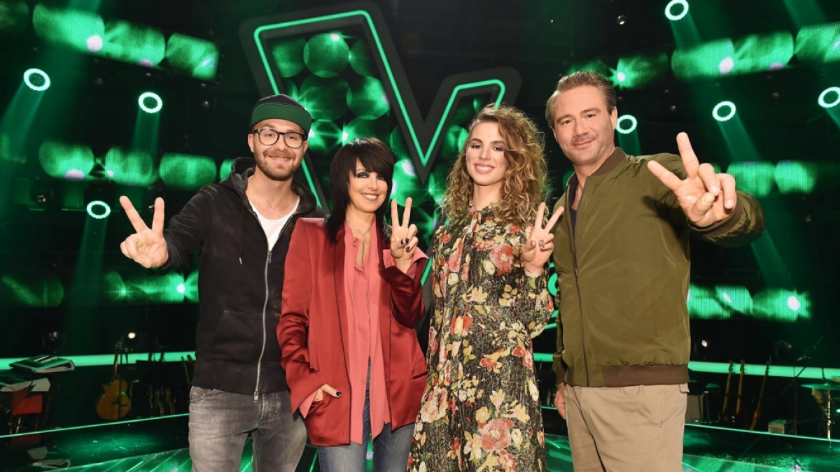 Mark Forster, Nena und Larissa sowie Sasha (von links nach rechts) sind die Coaches bei "The Voice Kids". (Foto)