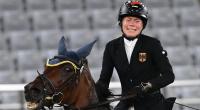 Annika Schleu auf Pferd Saint Boy in der Olympischen Disziplin Fünfkampf. Der Tierschutzbund stellt Strafanzeige wegen Tierquälerei gegen Annika Schleu und ihre Trainerin Kim Raisner.