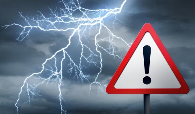Wettervorhersage: Es wird gewittern.