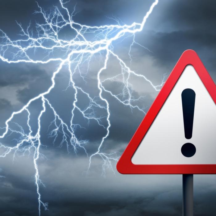 Wettervorhersage: Es wird gewittern.