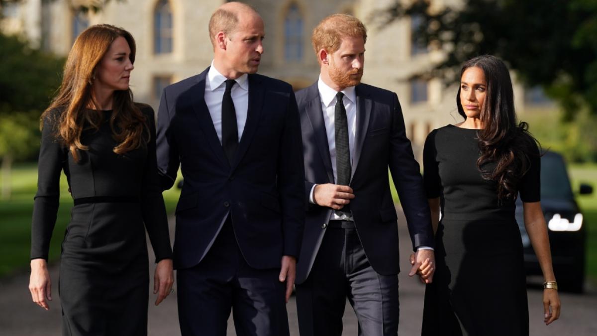 Bei &ouml;ffentlichen Auftritten geben sich Prinzessin Kate, Prinz William, Prinz Harry und Meghan Markle professionell - hinter den Kulissen soll's jedoch m&auml;chtig rappeln im Karton. (Foto)