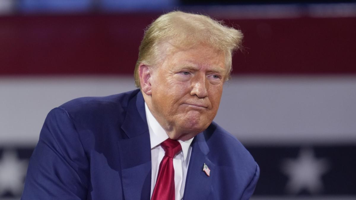 Donald Trump liegt in den landesweiten Umfragen hinter Kamala Harris. (Foto)