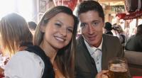 Robert Lewandowski mit seiner geliebten Frau Anna beim Münchner Oktoberfest.