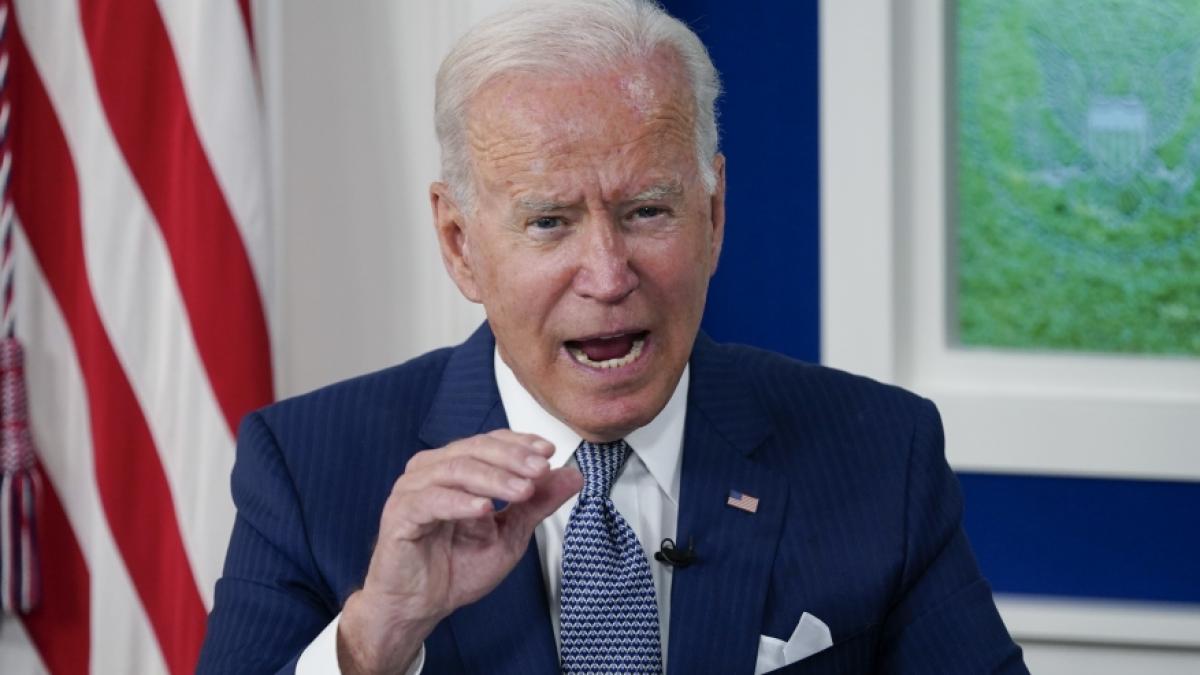 Joe Bidens Umfragewerte sind wieder gefallen. (Foto)