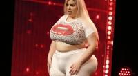 Natasha Crown aus Schweden präsentiert eine Twerking-Performance des dicksten Hinterteils der Welt.