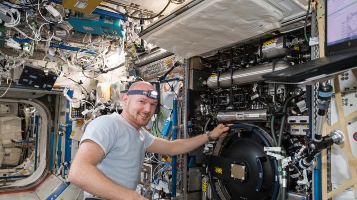 Astronauten Alexander Gerst auf der Internationalen Raumstation ISS.