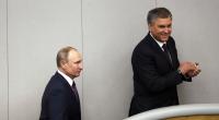 Wladimir Putin (l.) und Wjatscheslaw Wolodin.