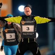 Sven Plöger kommt am 09.01.2013 in Ruhpolding (Bayern) beim 