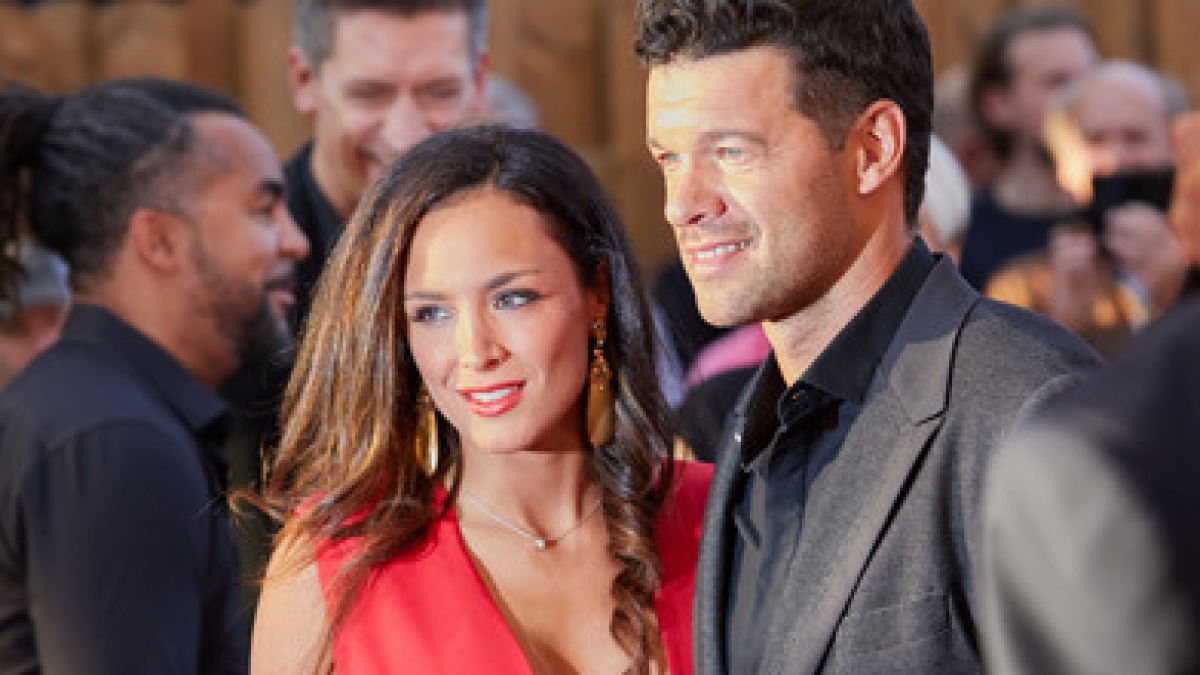 Michael Ballack und seine damalige Freundin Natacha am 03.09.2017 bei der Benefiz-Gala "Nacht der Legenden" in Hamburg. (Foto)