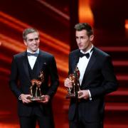 Die Weltmeister Klose und Lahm nahmen den Bambi 2014 sichtlich gerührt entgegen.