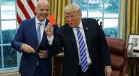 Donald Trump (rechts) soll mit einem Anruf Einfluss auf eine Fifa-Entscheidung genommen haben.