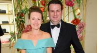 Hubertus Heil und seine Frau Solveig Orlowski beim 67. Bundespresseball im Hotel Adlon im Jahr 2018.