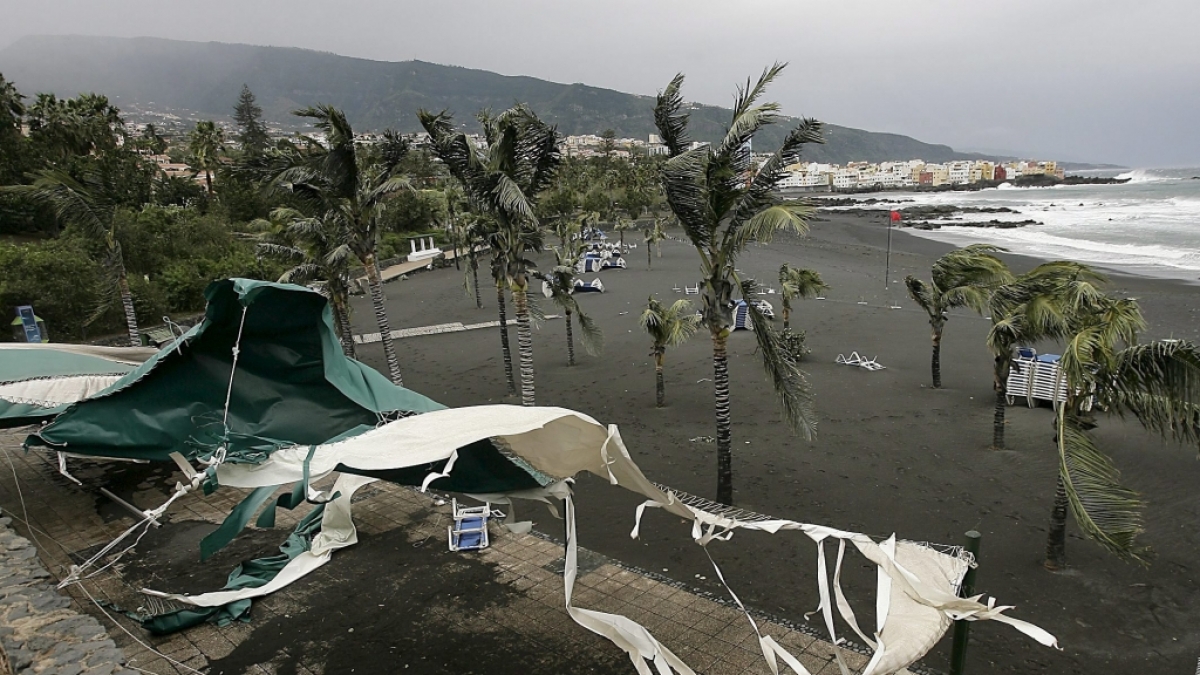 Auf Teneriffa w&uuml;ten erneut St&uuml;rme. (Foto)