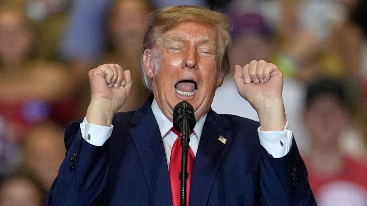 Donald Trump sorgte bei seiner Wahlkampfrede in Pendleton, South Carolina, f&uuml;r reichlich Irritationen. (Foto)