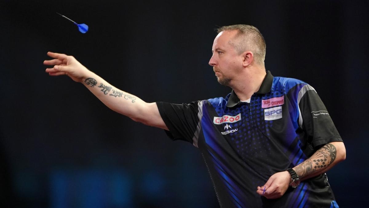Ritchie "Madhouse" Edhouse hat sich bei der Darts-EM 2024 in Dortmund zum neuen Europameister gekr&ouml;nt. (Foto)